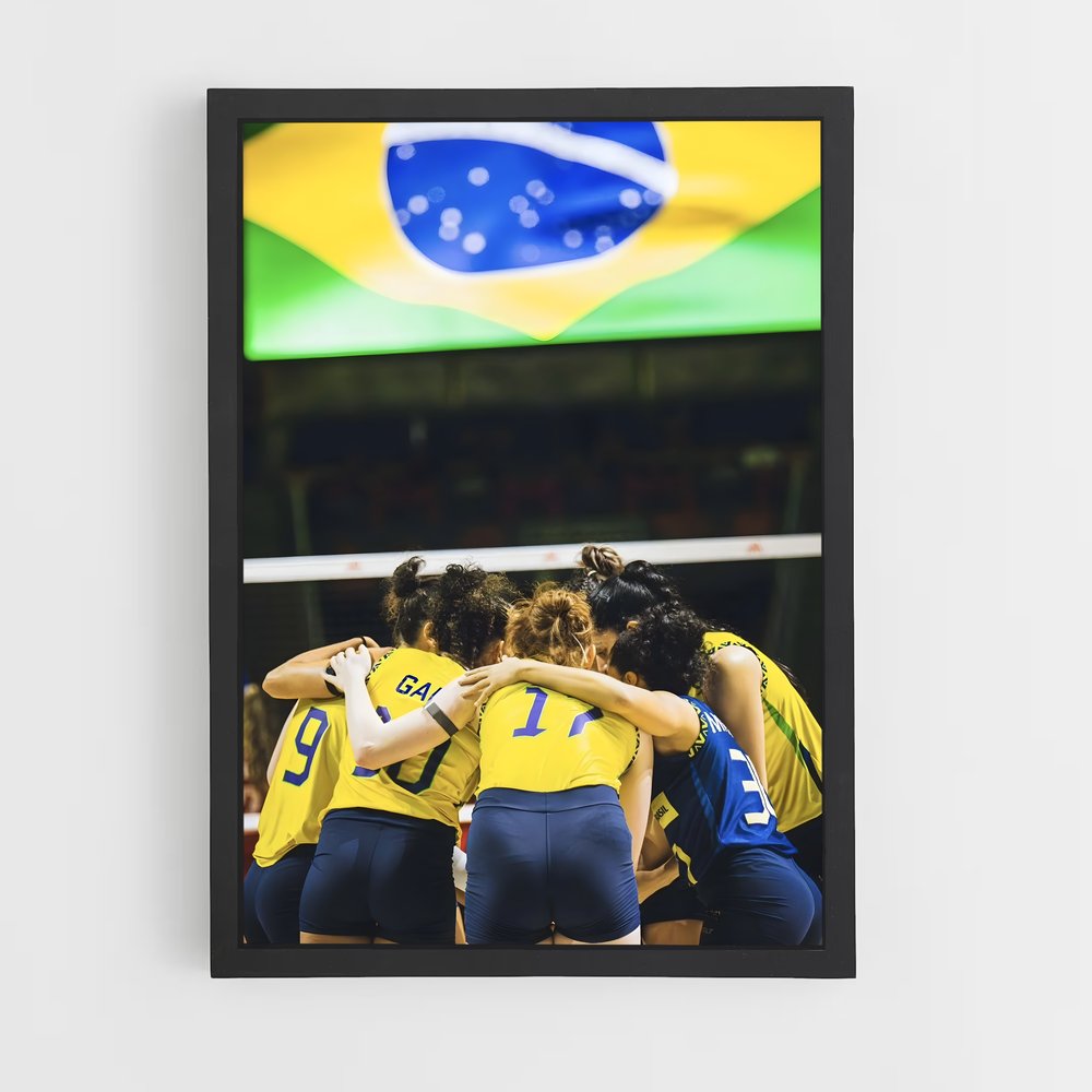 Poster Samba en Équipe – affiche Beach-volley (vue 2)